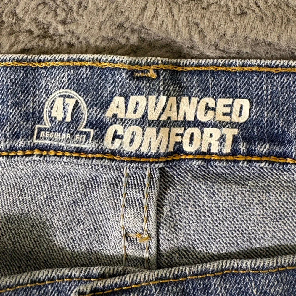 Wrangler 47 Advanced Comfort Regular Fit Straight Leg Jeans Blue 40x34 47MACSB